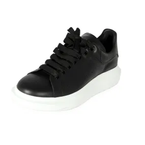 Alexander Mcqueen Black Leather Larry Trainers