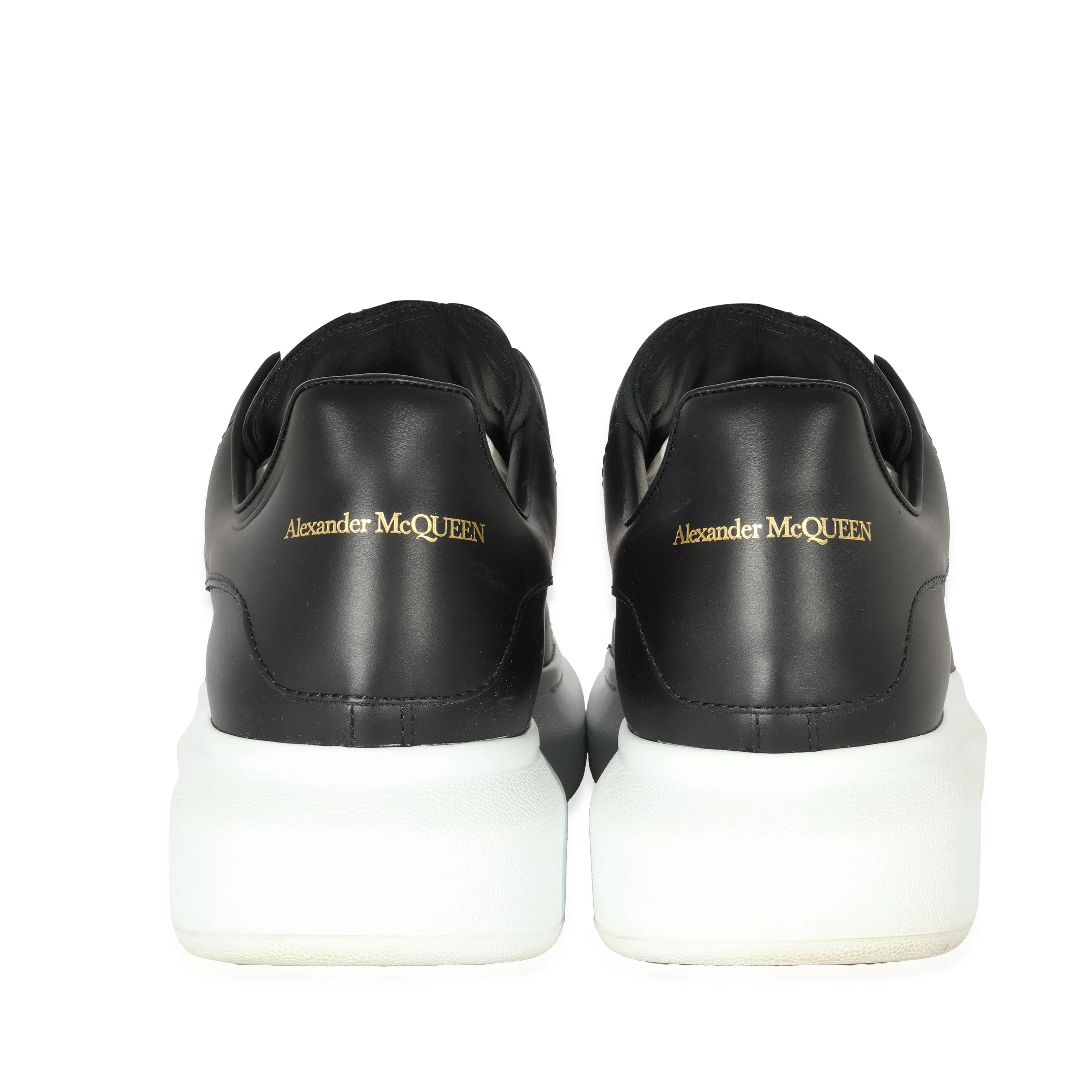 Alexander Mcqueen Black Leather Larry Trainers