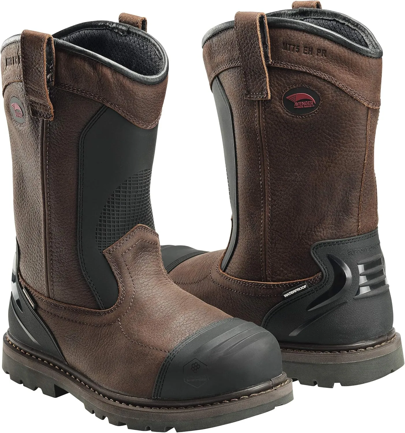 Avenger Work Boots Men's 7896 Hammer 11" Wellington Met Carbon Toe Waterproof Eh Work Boot