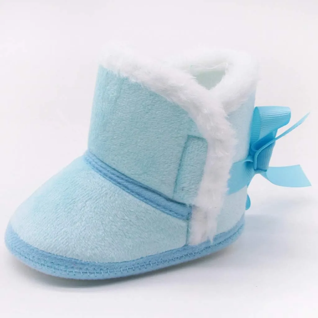 Baby Girls Winter Lined Fuzzy Boots Toddler Kid Fashion Fr Lined Lightweight Warm Snow Boots For Everyday Wear
