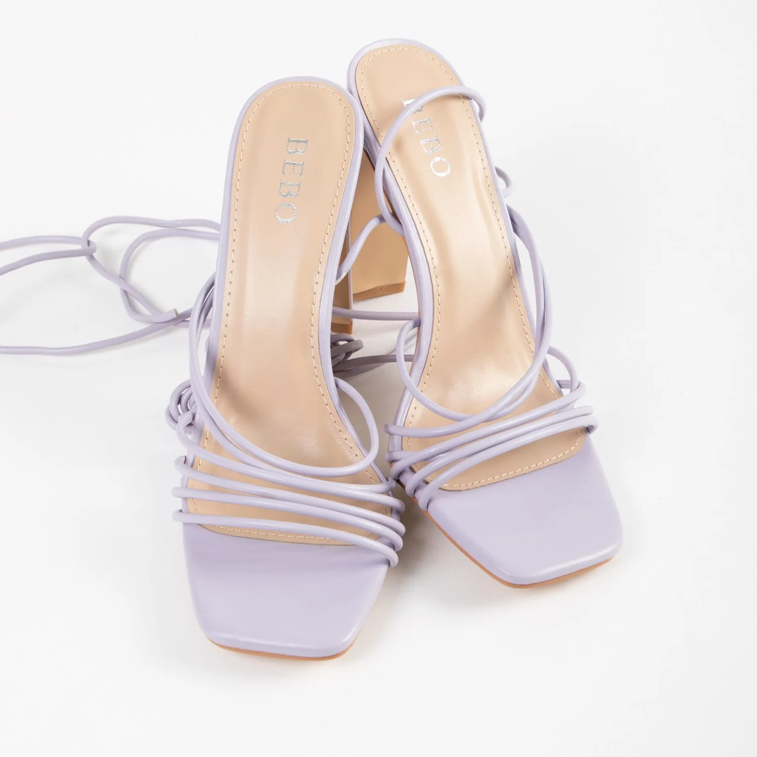 BEBO Arya Lace Up Heel in Lilac