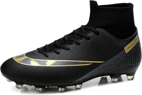 CERYTHRINA Mens Athletic Soccer Boots Kids High-Top Cleats Football Soccer Shoe Outdoor Professional Turf Non-Slip Competition Trainings Sneaker