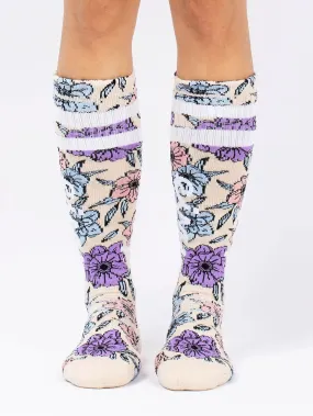 Cheerleader Wool Big Flower Snow Socks