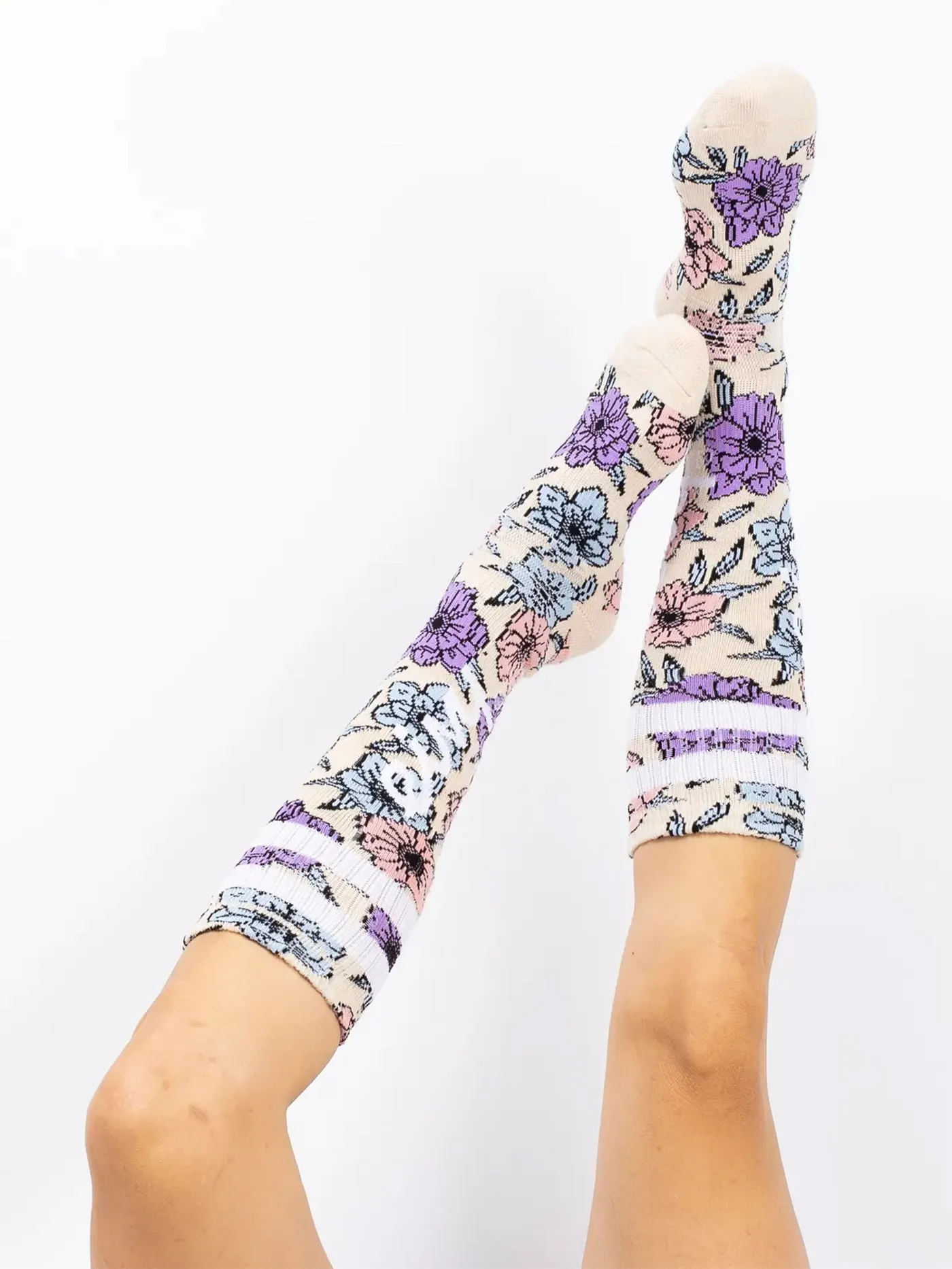Cheerleader Wool Big Flower Snow Socks