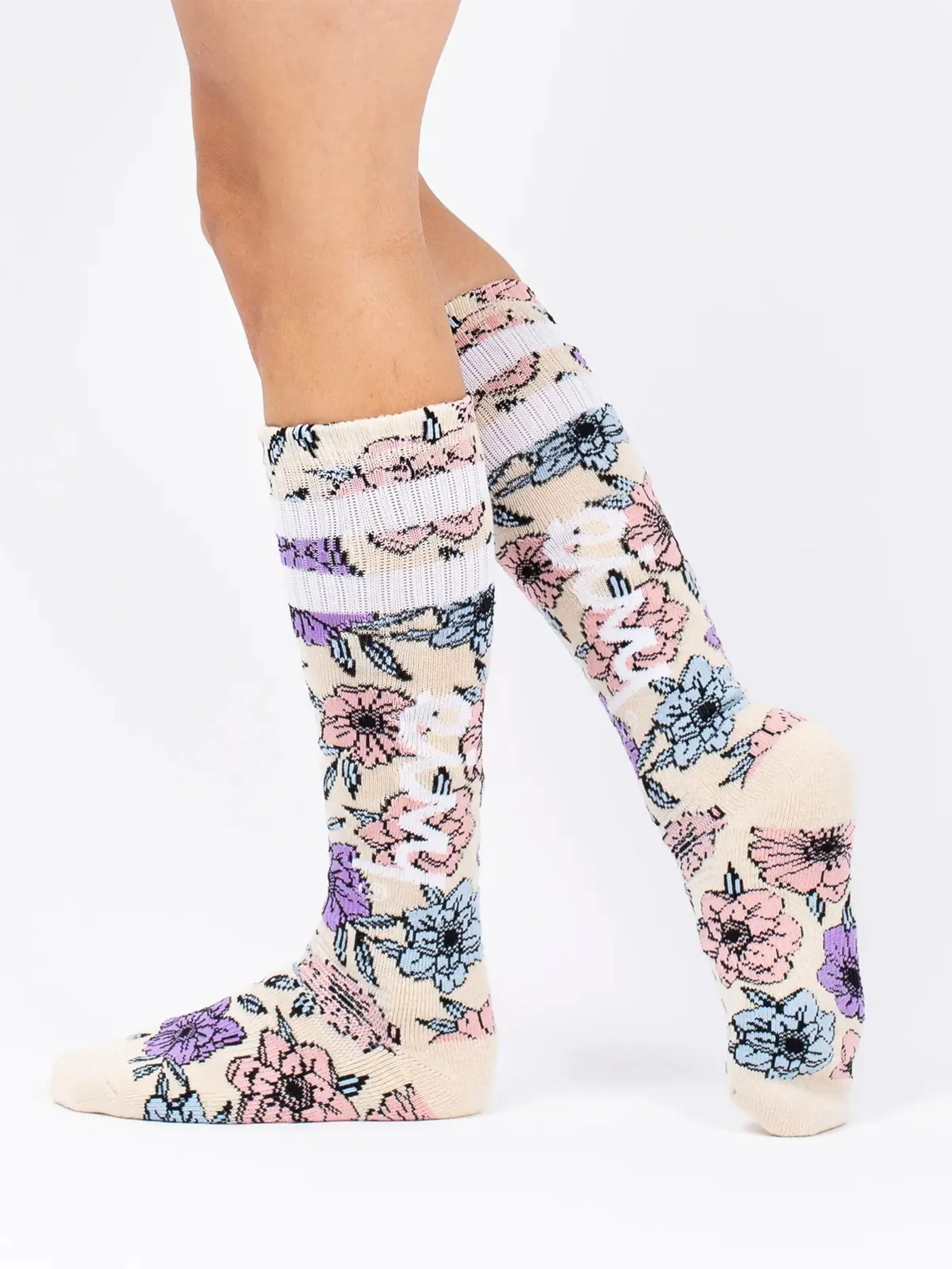 Cheerleader Wool Big Flower Snow Socks