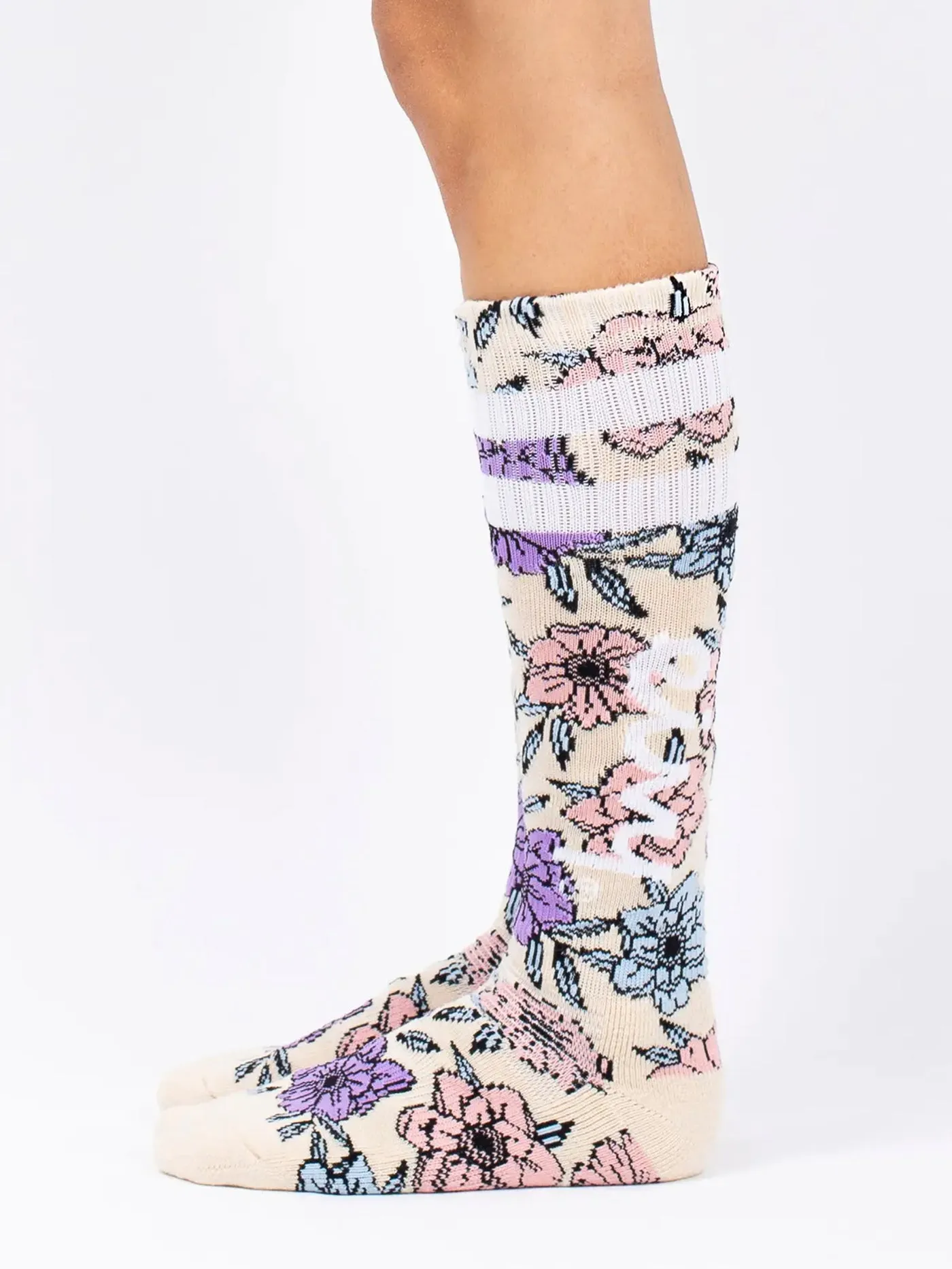Cheerleader Wool Big Flower Snow Socks