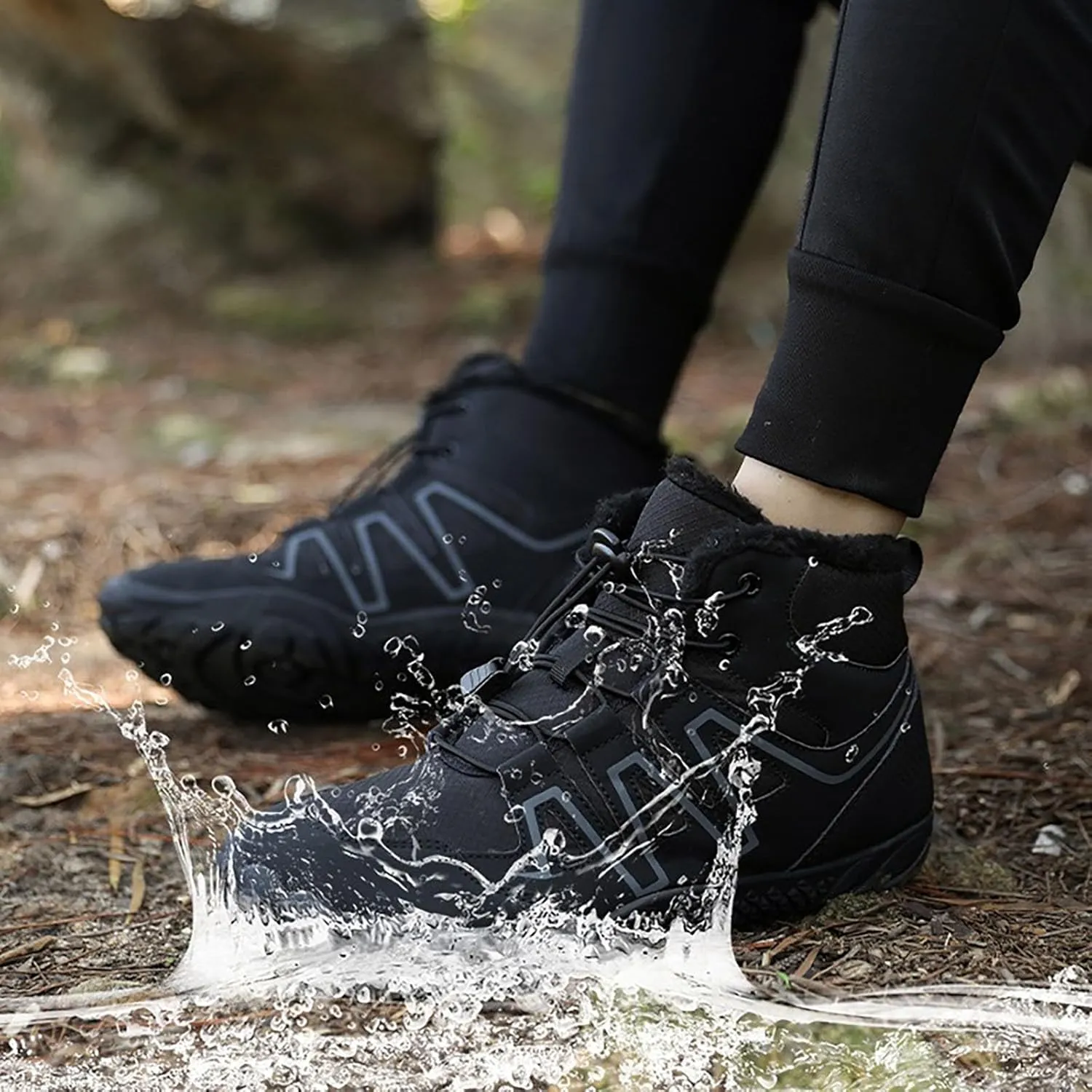 Cold Weather Men Boots Wear And Anti Slip Snow Boots Five Finger Cotton Shoes Outdoor Sports Shoes Leather Mens Boot