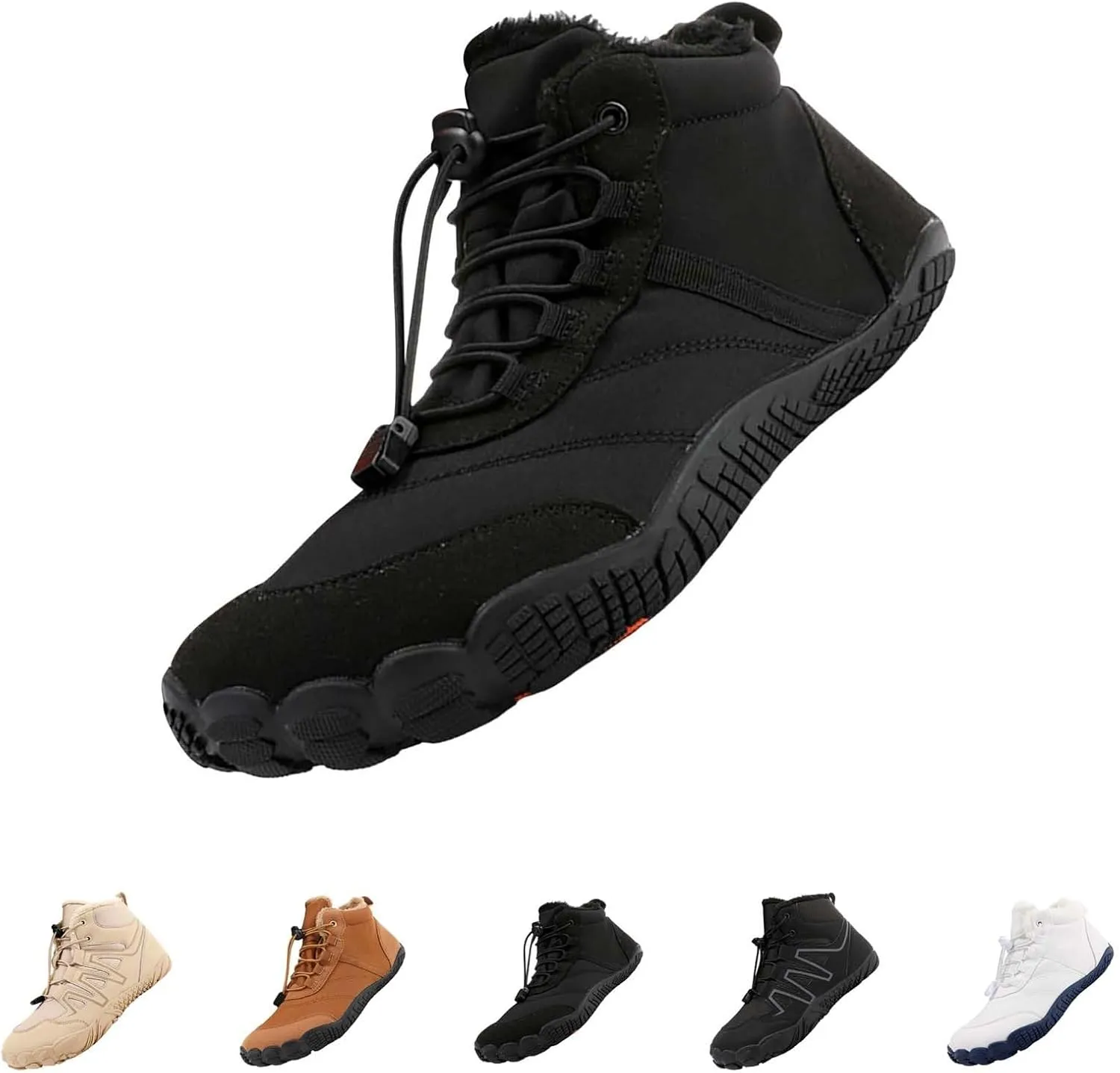 Cold Weather Men Boots Wear And Anti Slip Snow Boots Five Finger Cotton Shoes Outdoor Sports Shoes Leather Mens Boot