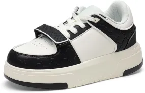 DREAM PAIRS Women Platform Chunky Sneakers Leather Oli Casual Fashion Sneaker