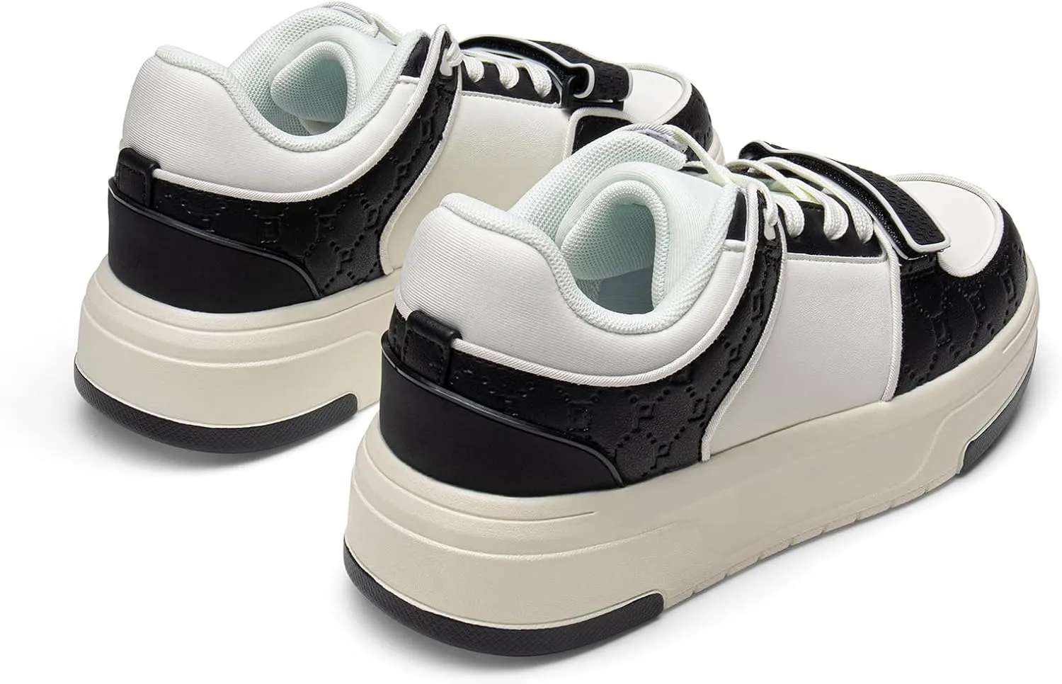 DREAM PAIRS Women Platform Chunky Sneakers Leather Oli Casual Fashion Sneaker