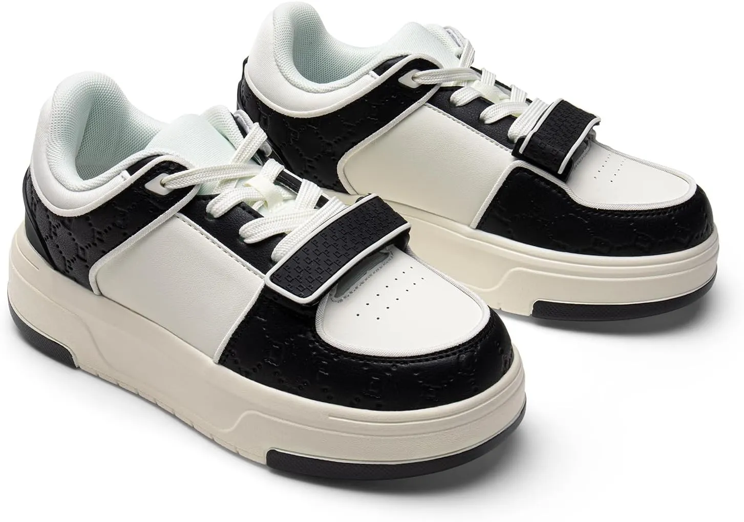 DREAM PAIRS Women Platform Chunky Sneakers Leather Oli Casual Fashion Sneaker