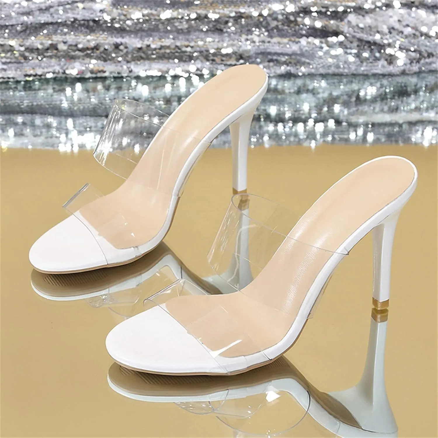 for Women 2025 High Heel Stiletto Clear Sandal Heels Exotic Platform Dancer Shoes