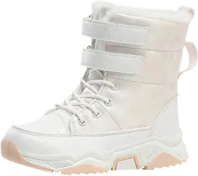 Fuzzy Booties For Childrens Winter Warm Open Toe Non Slip Boots Shoes Boys Kids Outdoor Non Slip Flat Shoes Fashion