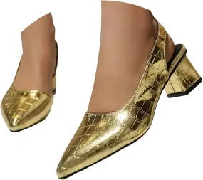 Heels for Women Shiny Closed Pointed Toe Chunky High Heel Mules Trendy Slip-On Sandals Sexy Tie Sandals for Women Flat Summer Backless Mules Slide Walking Shoes for Daily Wear