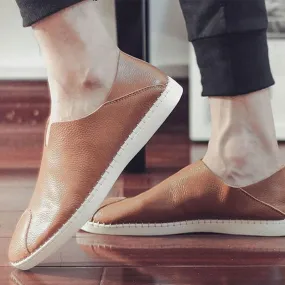 Italian Manual Stitching Slip On Men's Loafers