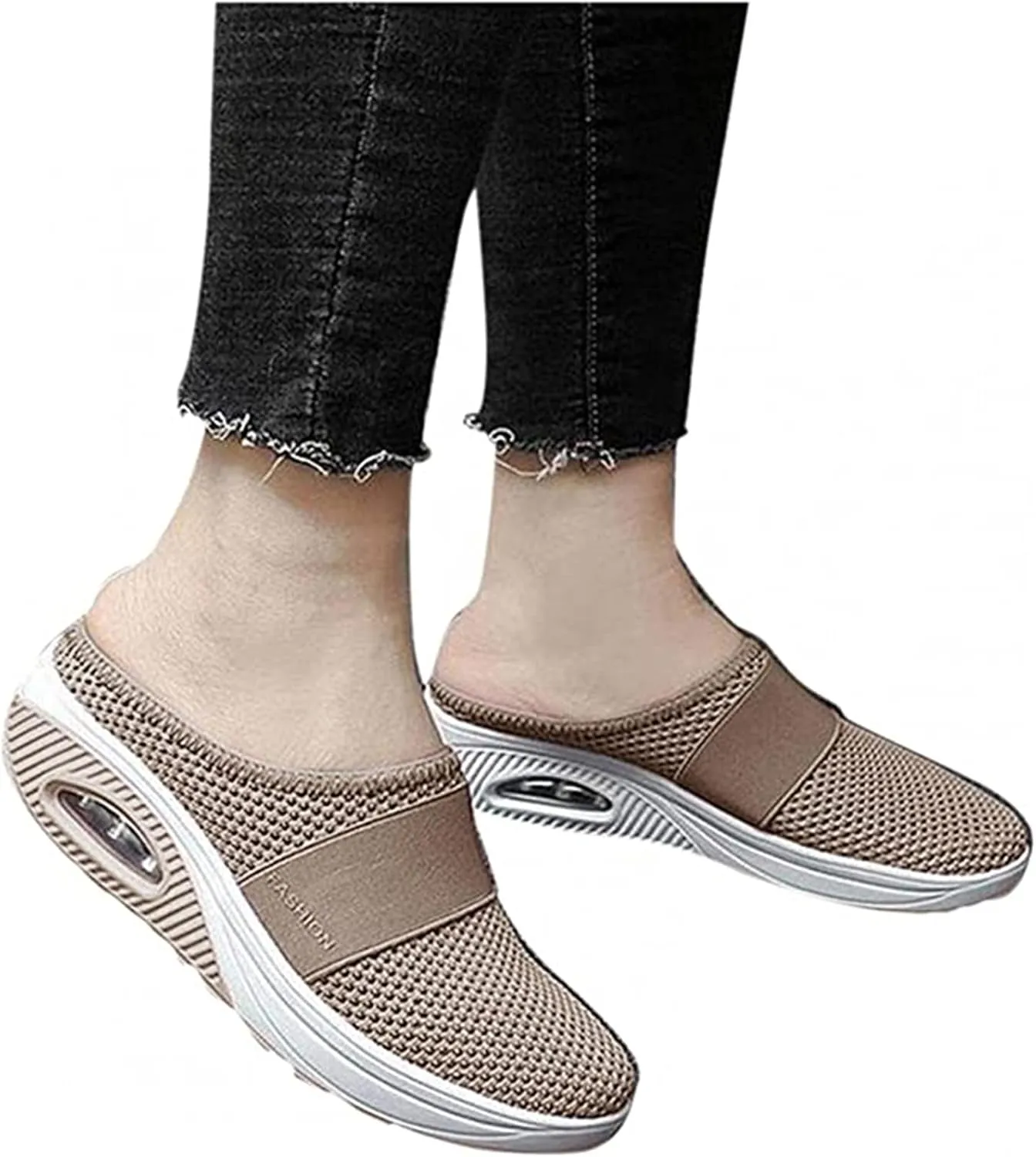 Ladmiple Sneakers For Women Walking Shoes Arch Support Slip On Comfort Dressy Summer Fashion Non Slip Flats Loafers