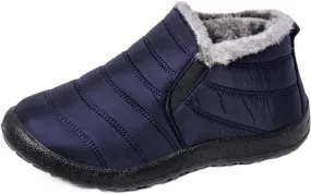 Ladmiple Winter Boots For Women Waterproof Snow Non Slip Warm Fur Lined Anti-Slip Ankle Booties Outdoor Walking Shoes