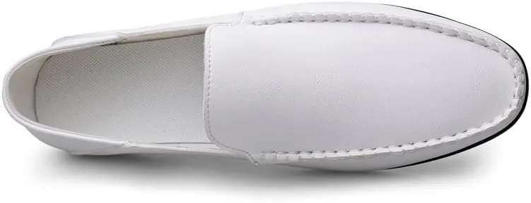 Men's Solid Color Round Toe Loafers - Lightweight, Slip-Resistant, Classic Anti-Slip Slip-On Shoes for Men