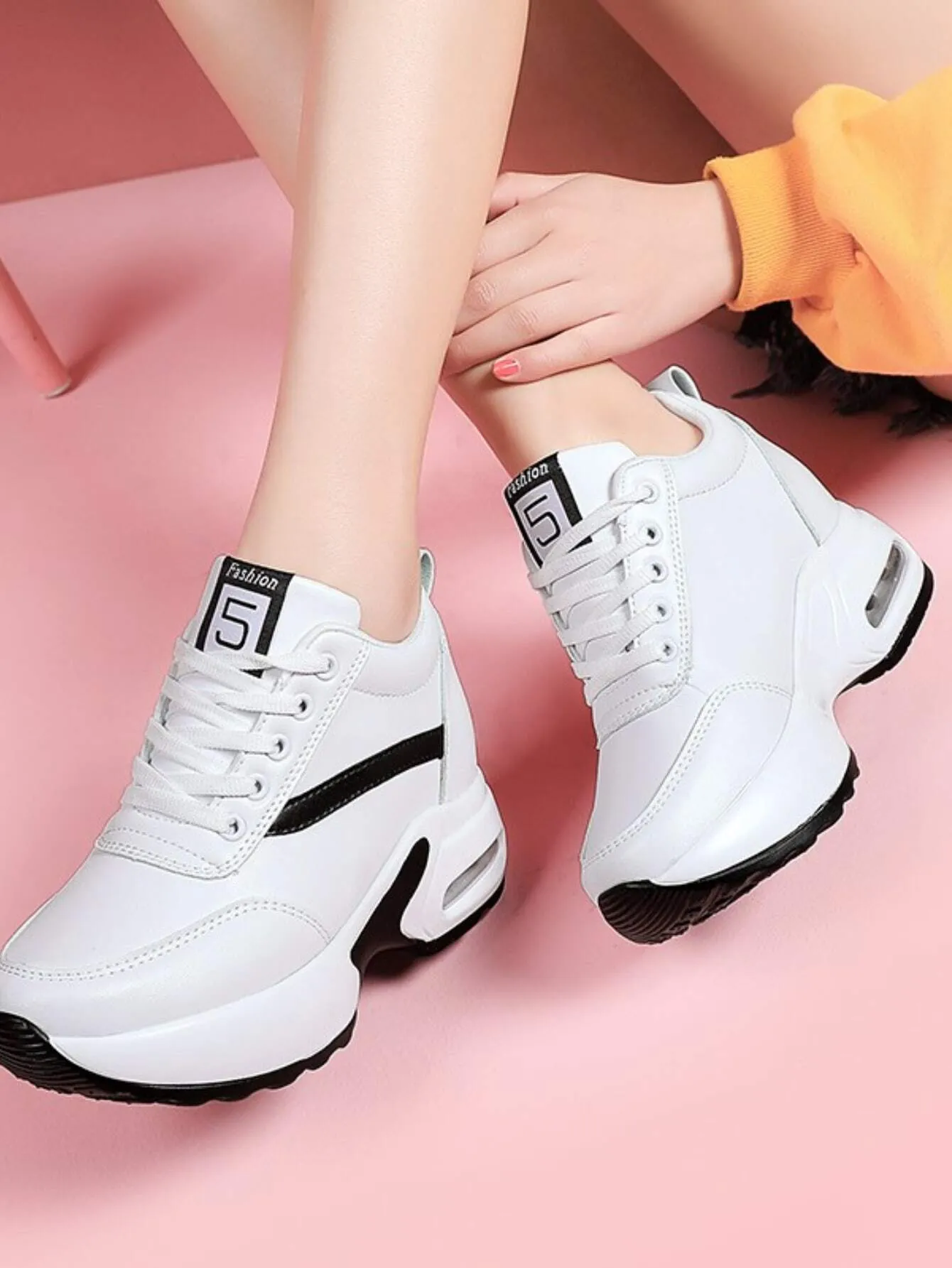 New Invisible Height Increasing Women's Casual Shoes With Air Cushion, Fashionable