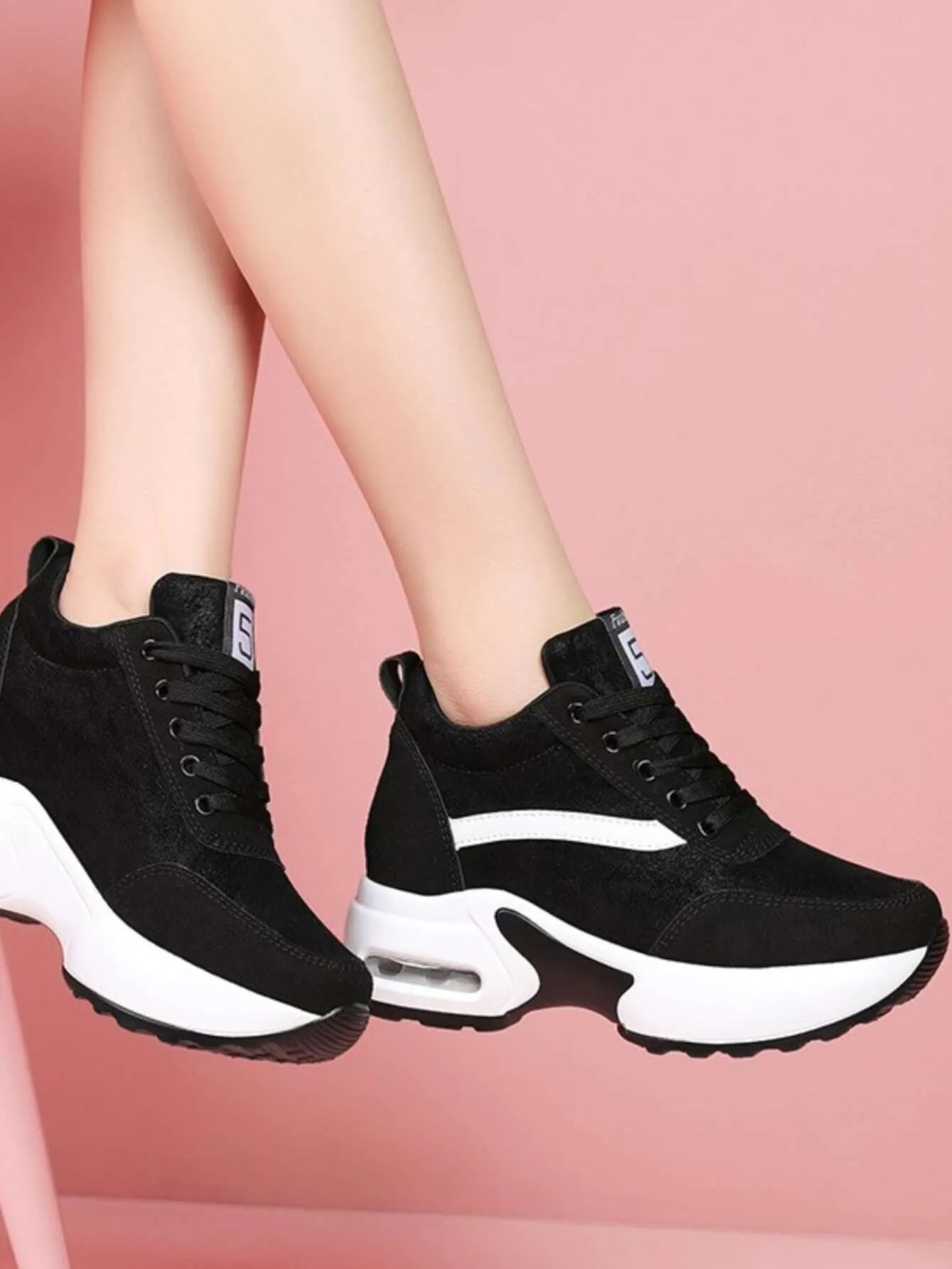 New Invisible Height Increasing Women's Casual Shoes With Air Cushion, Fashionable