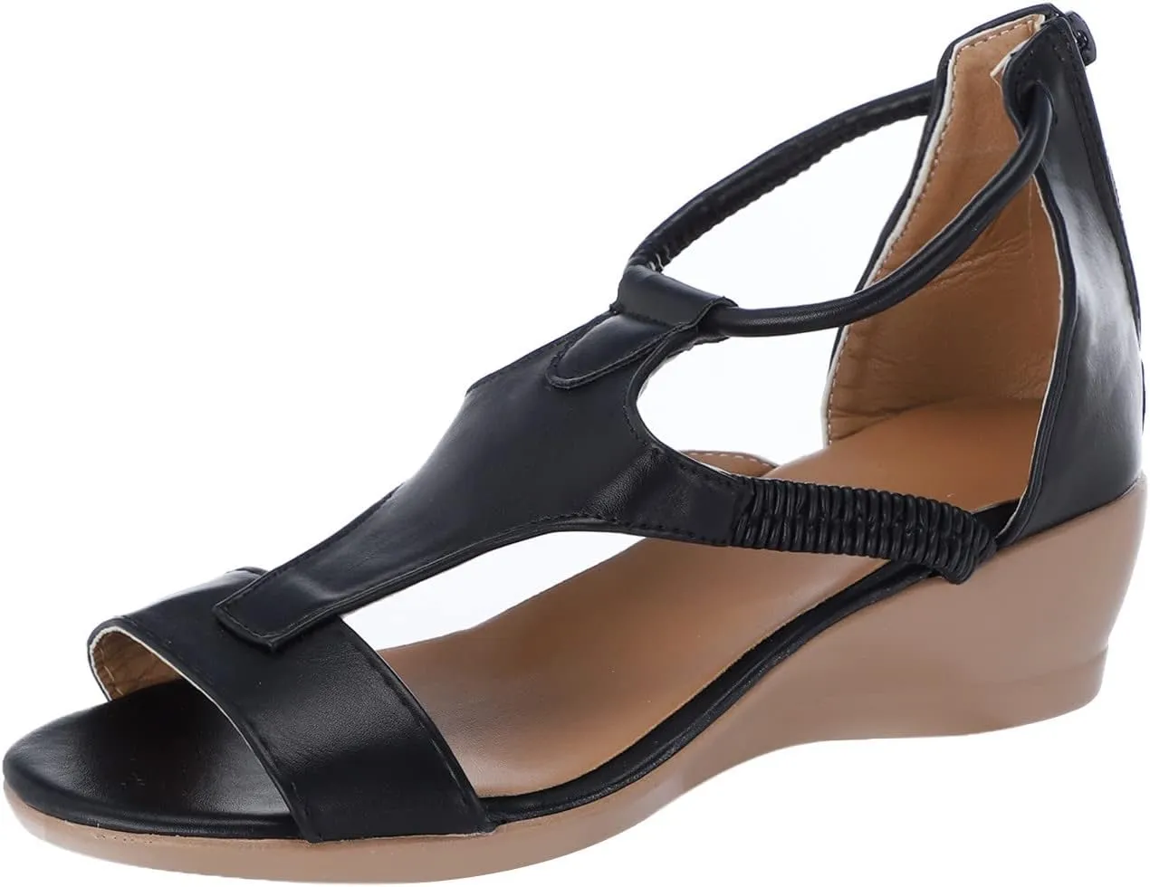 Platform Sandals Women's Ankle Strap Low Wedge Sandals Summer Shoes Women's Classic Wedge Heels Sandals