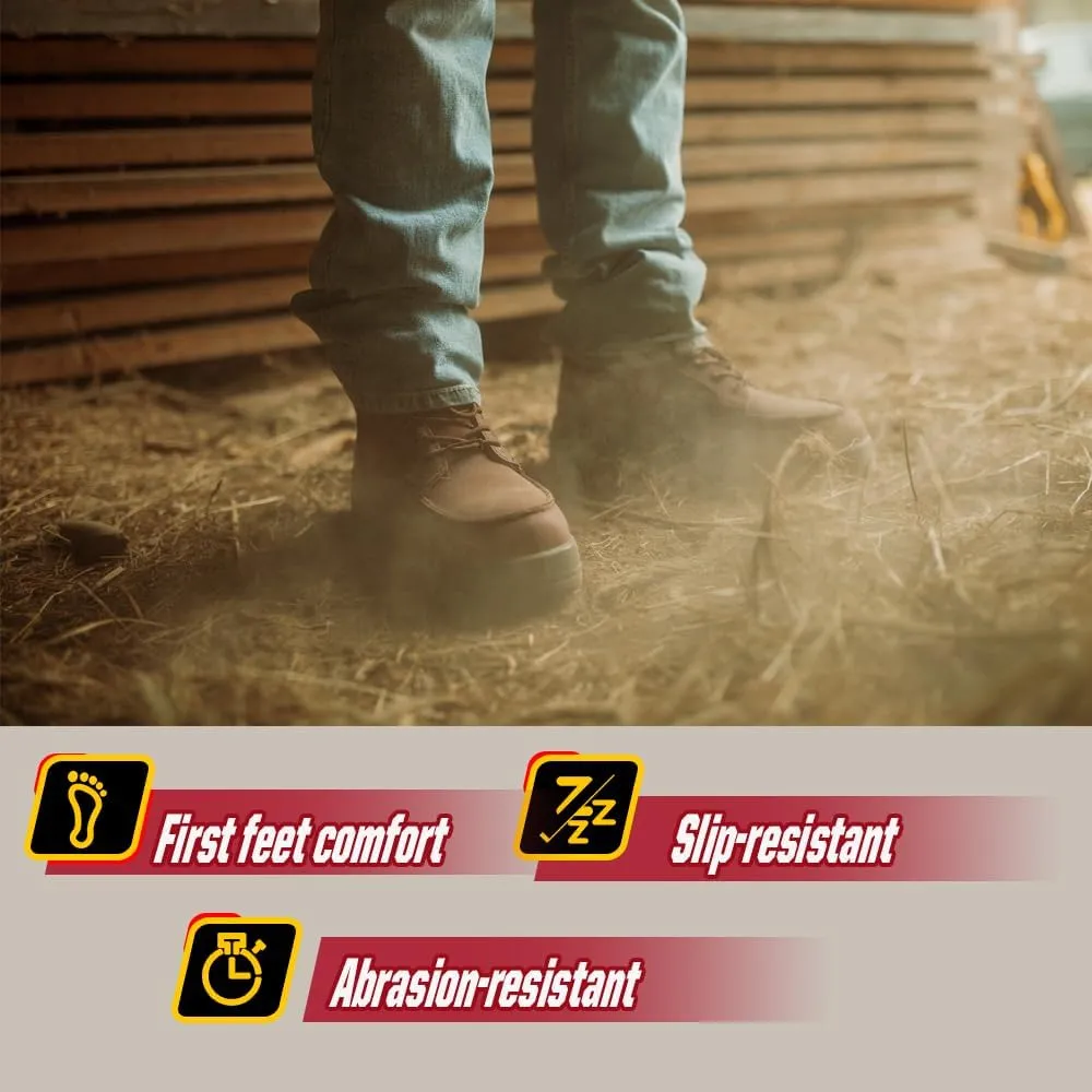 ROCKROOSTER ZUMBRO Work Boots for Men, 6 Inch Soft Toe Comfortable Durable Electrician Work Boot(AK371)