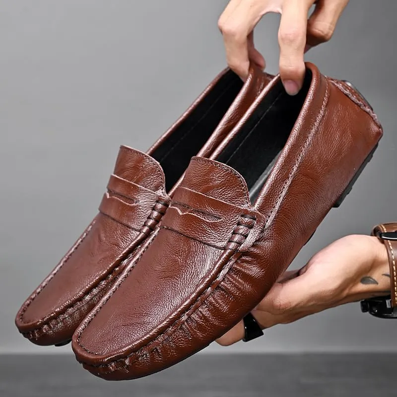 Santimon Men's Casual Slip-On Loafers, Penny Loafers Moccasins, Solid Driving Shoes