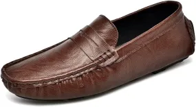 Santimon Men's Casual Slip-On Loafers, Penny Loafers Moccasins, Solid Driving Shoes