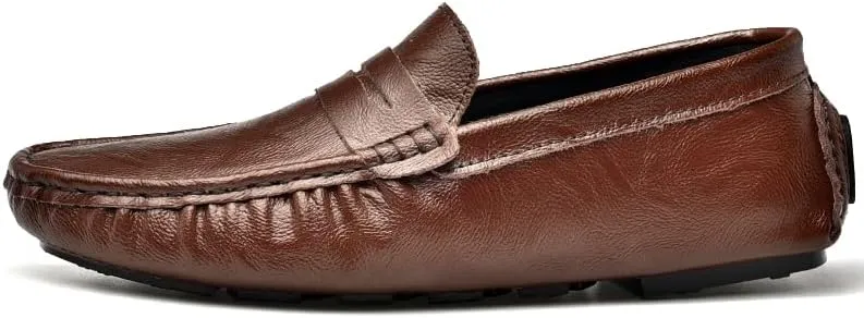 Santimon Men's Casual Slip-On Loafers, Penny Loafers Moccasins, Solid Driving Shoes