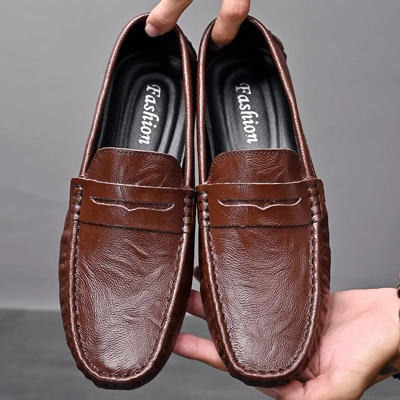 Santimon Men's Casual Slip-On Loafers, Penny Loafers Moccasins, Solid Driving Shoes