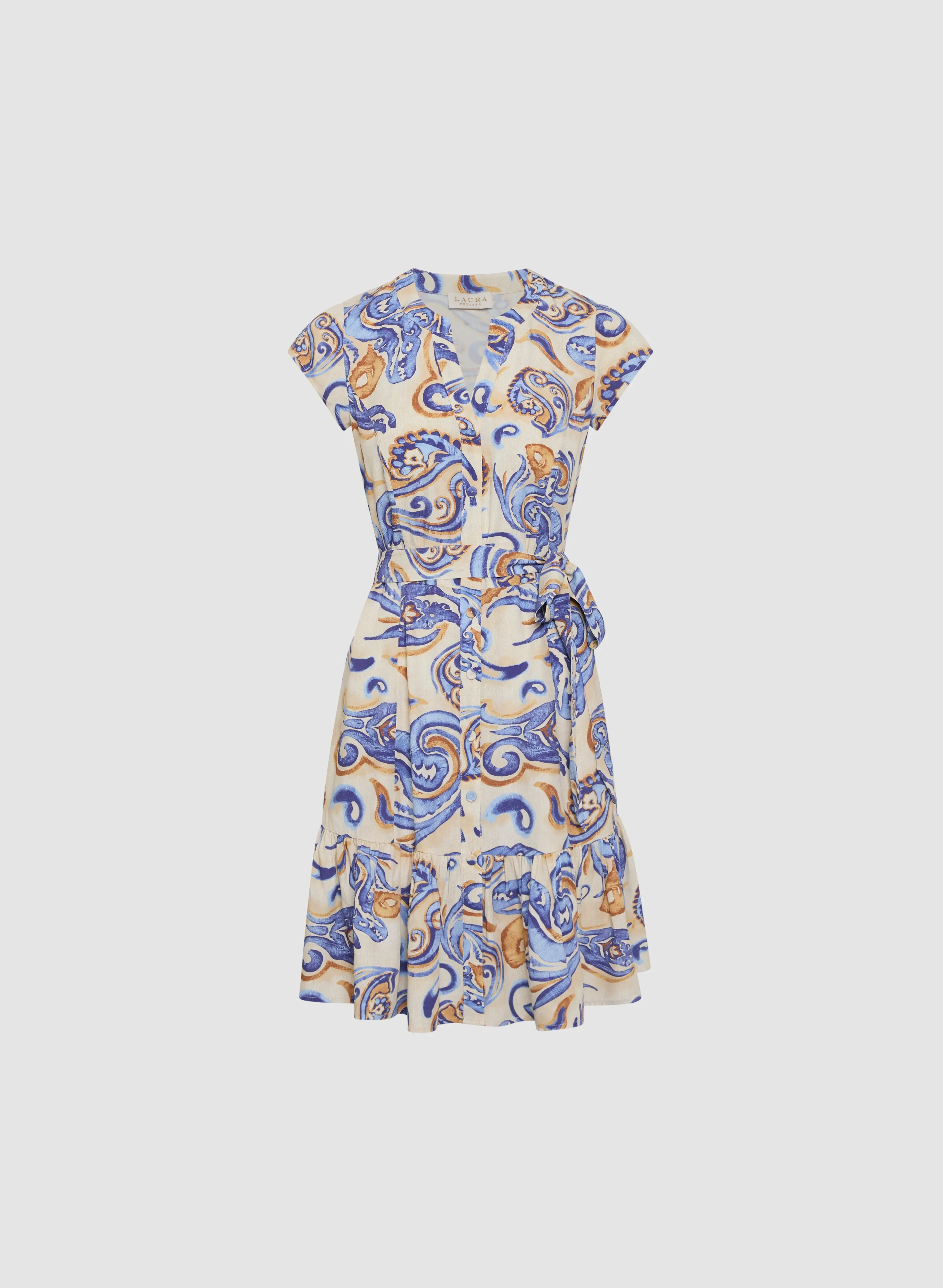 Short Paisley Print Dress