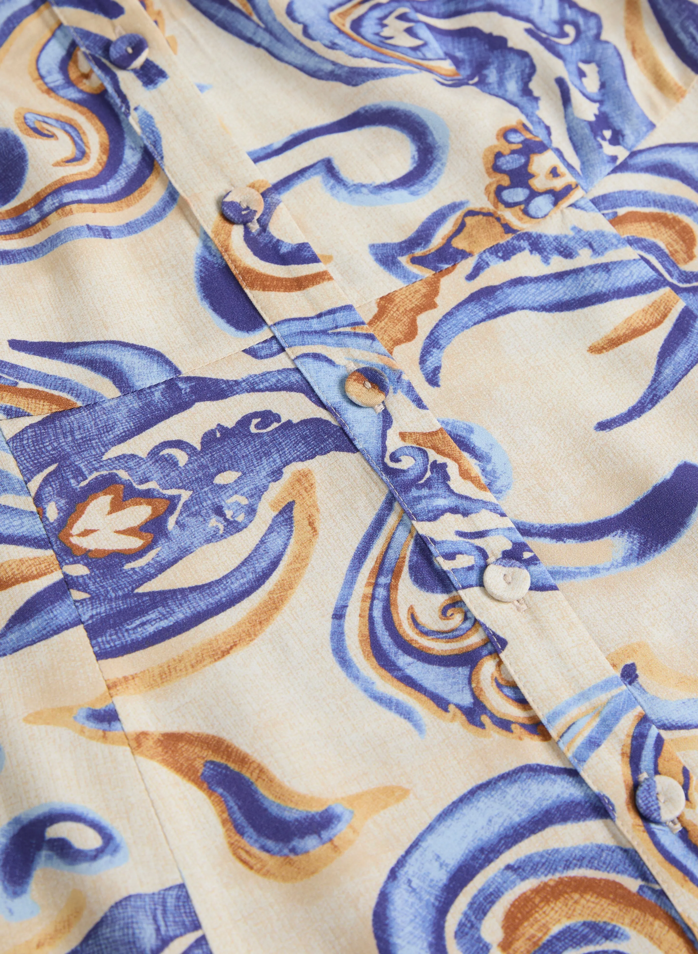 Short Paisley Print Dress