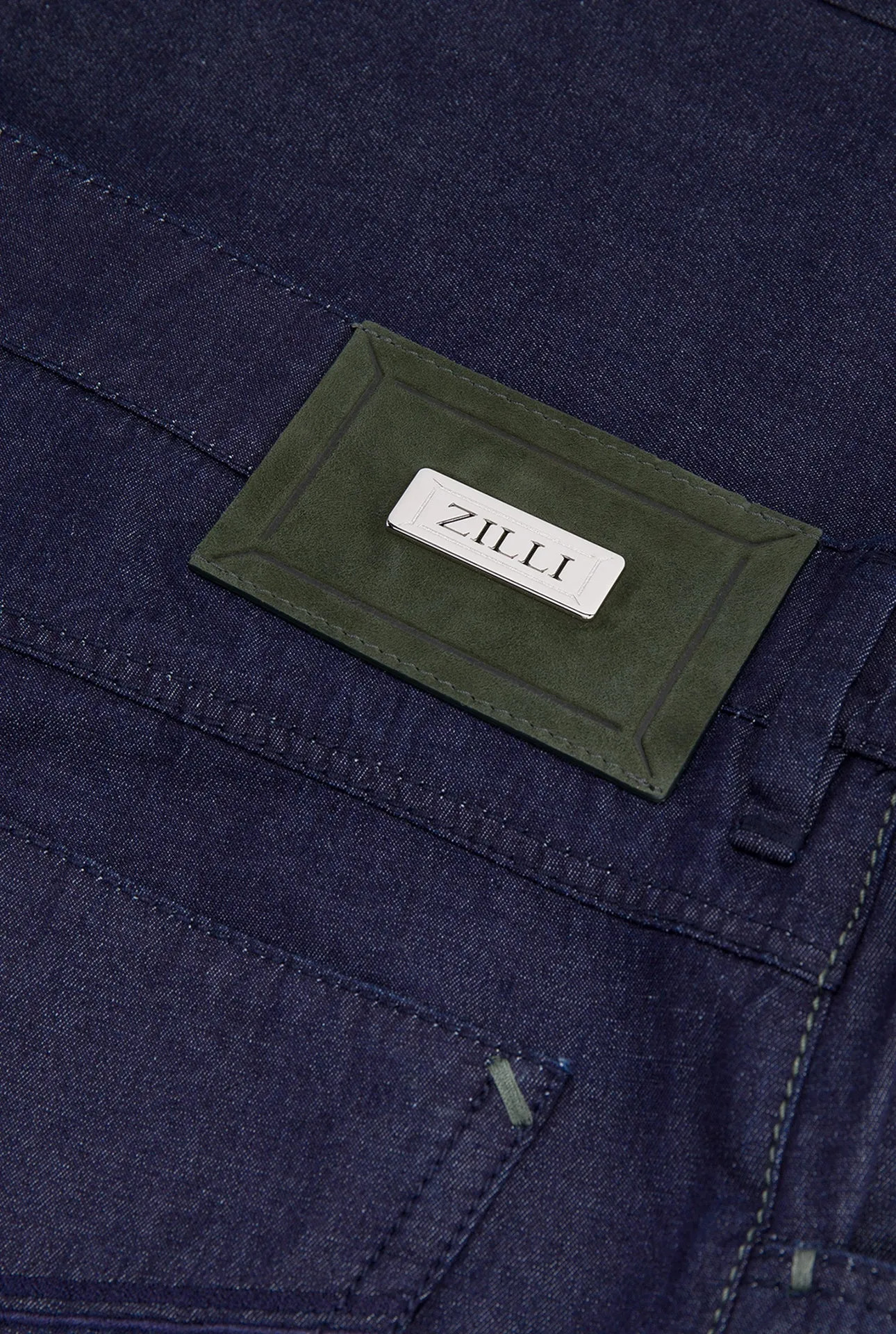 Slim Fit Cotton and Silk Jeans