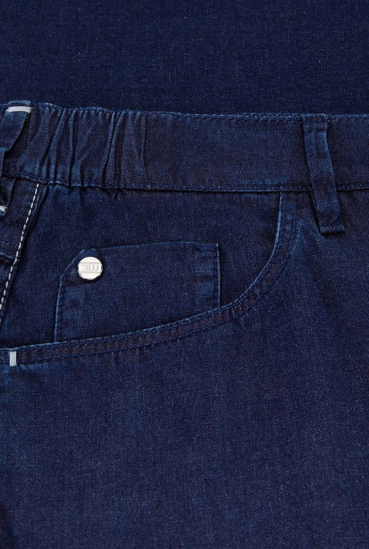 Slim Fit Cotton and Silk Jeans