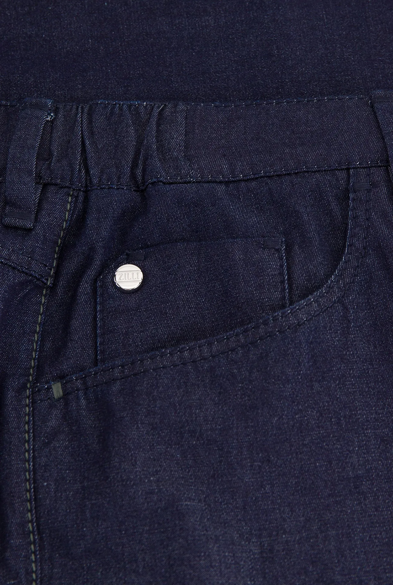 Slim Fit Cotton and Silk Jeans