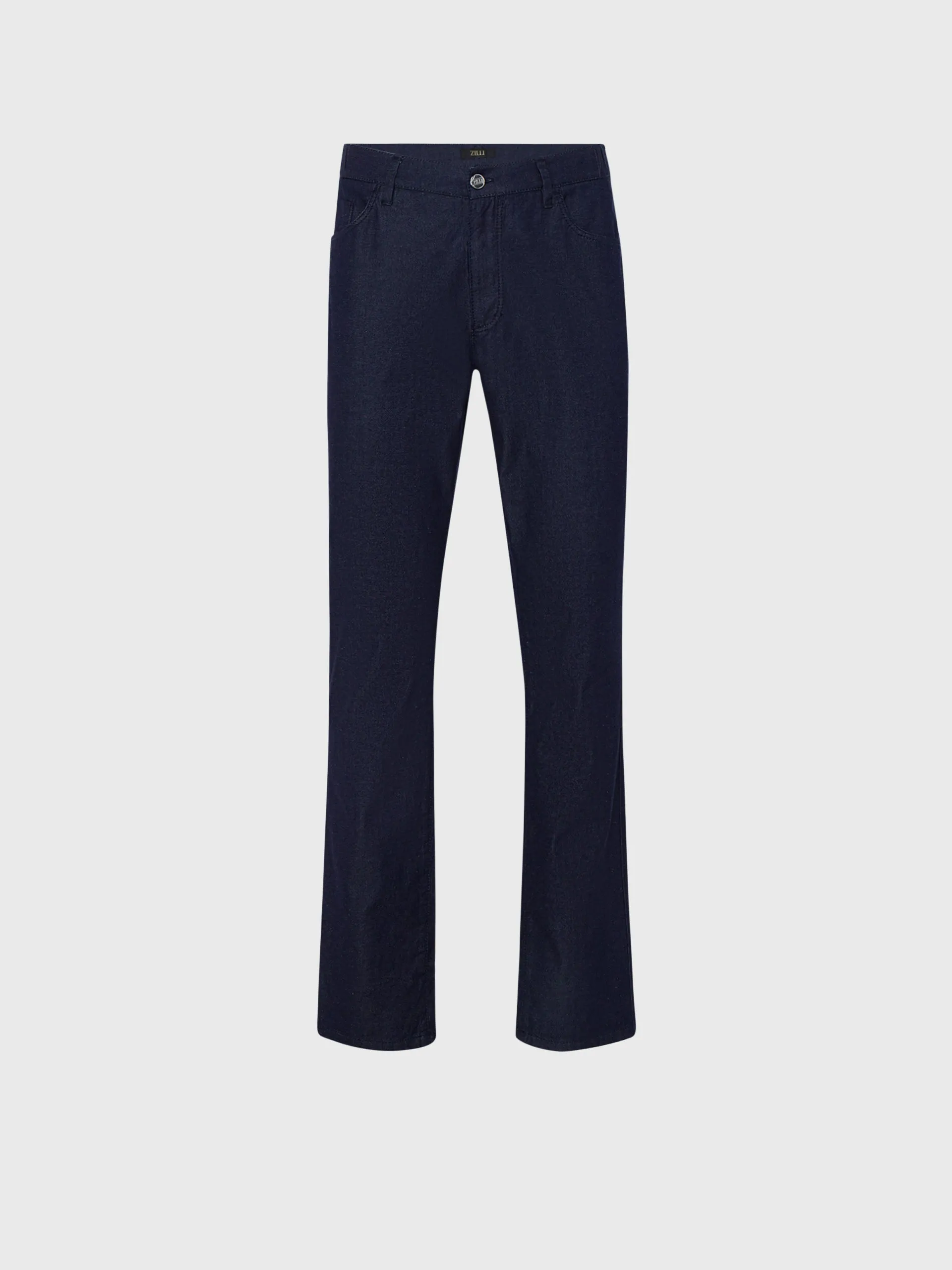 Slim Fit Cotton and Silk Jeans