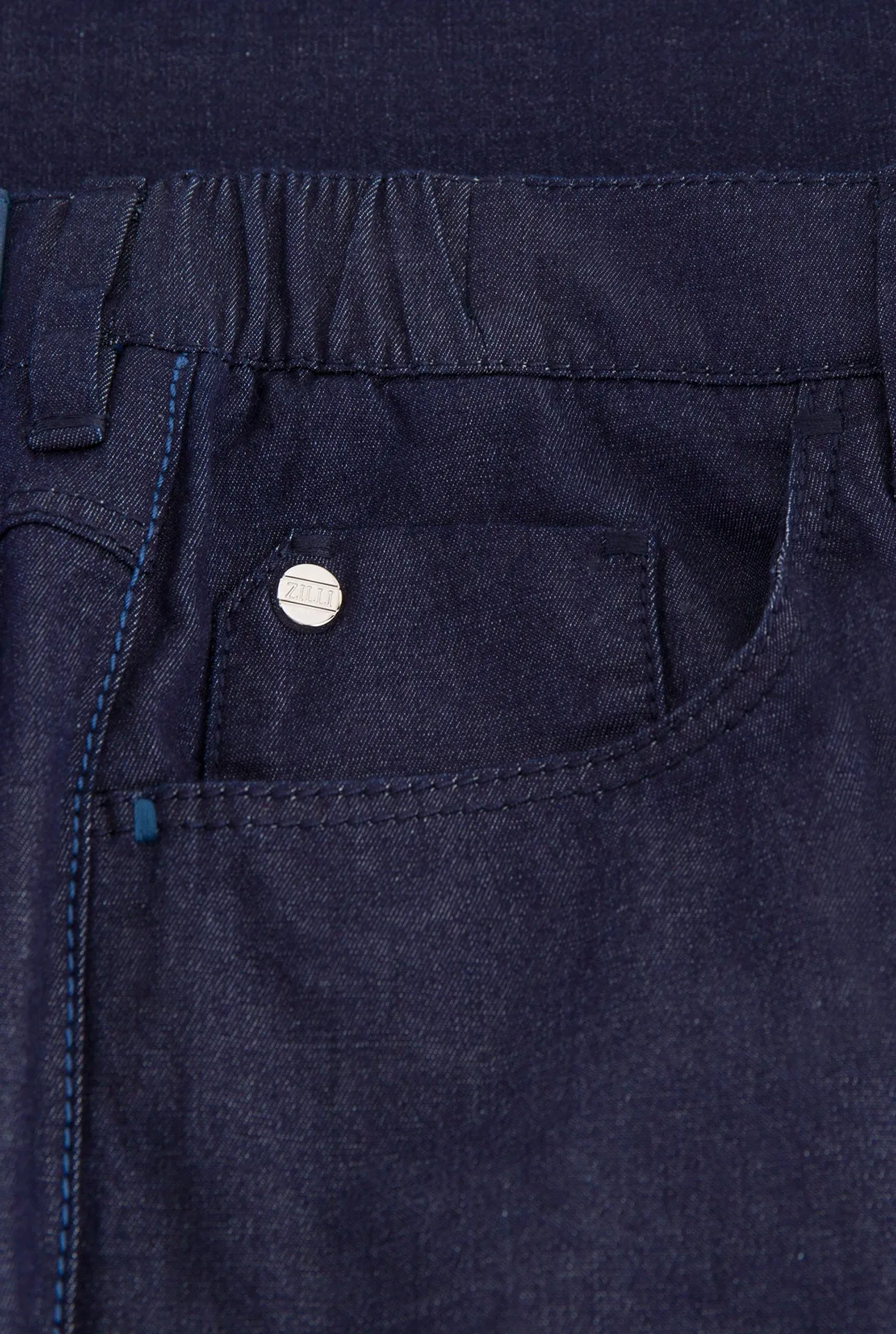 Slim Fit Cotton and Silk Jeans