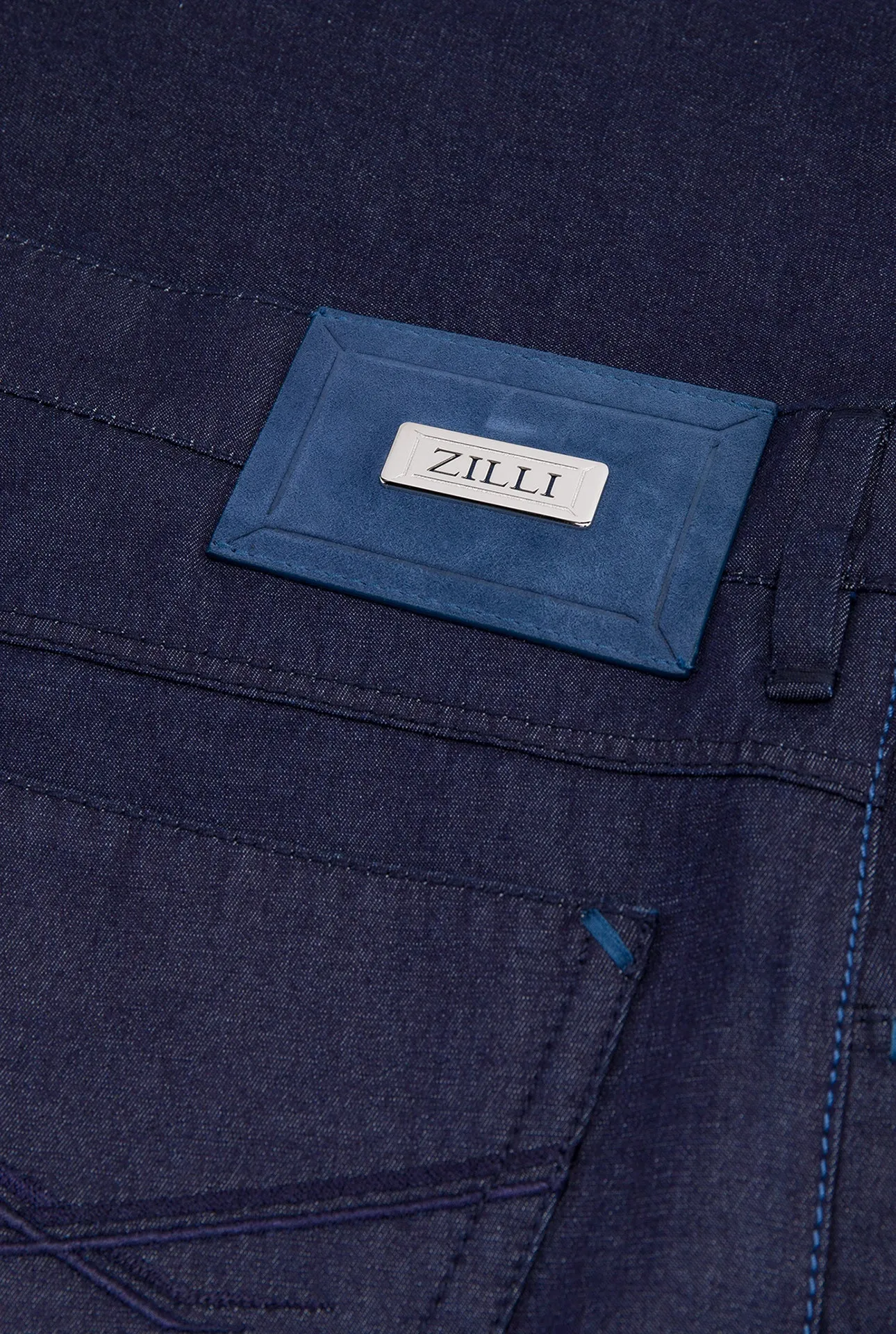 Slim Fit Cotton and Silk Jeans