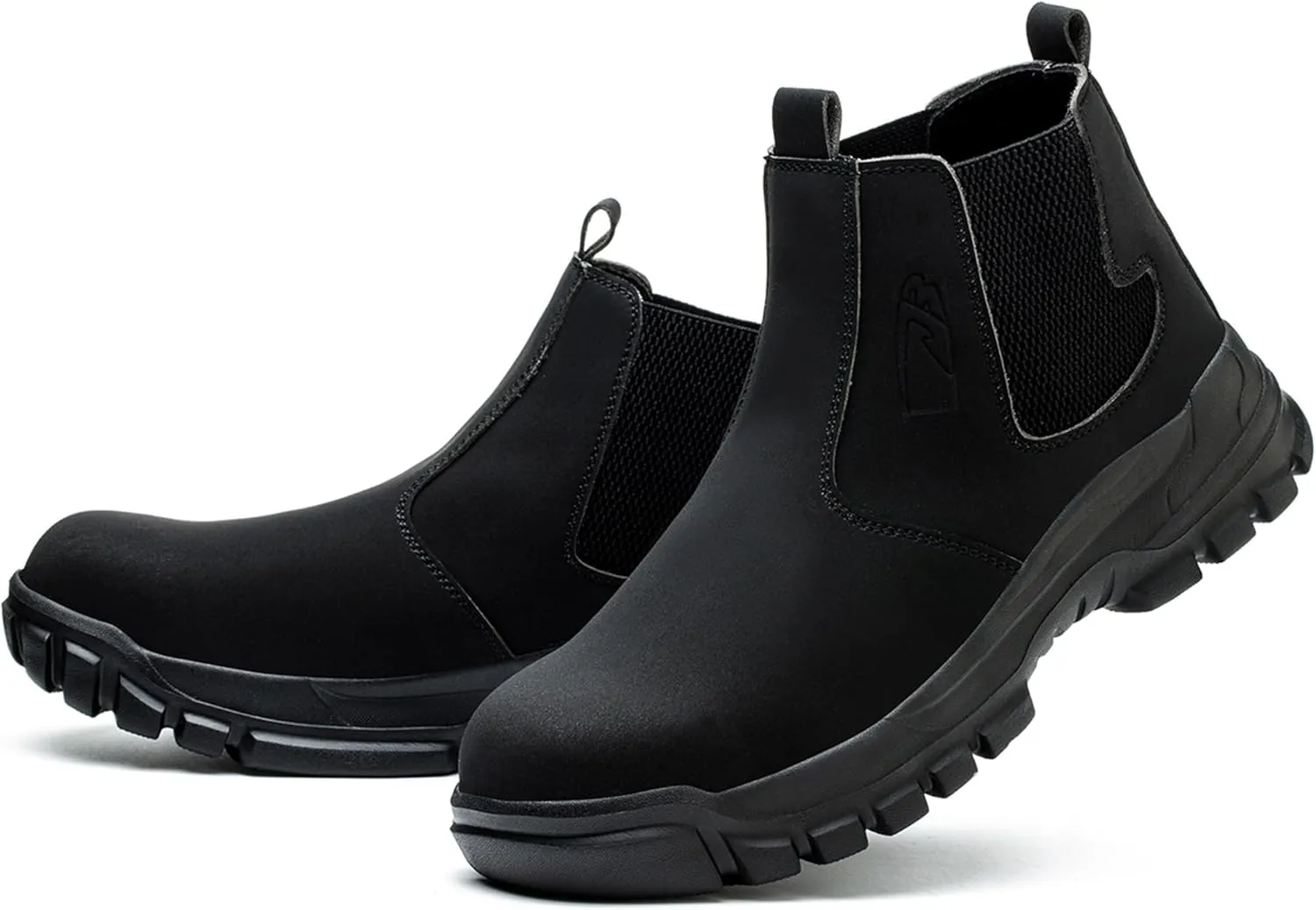 Steel Toe Slip on Work Boots for Men Industrial Construction Safety Work Shoes Lightweight Comfortable Indestructible Sneakers