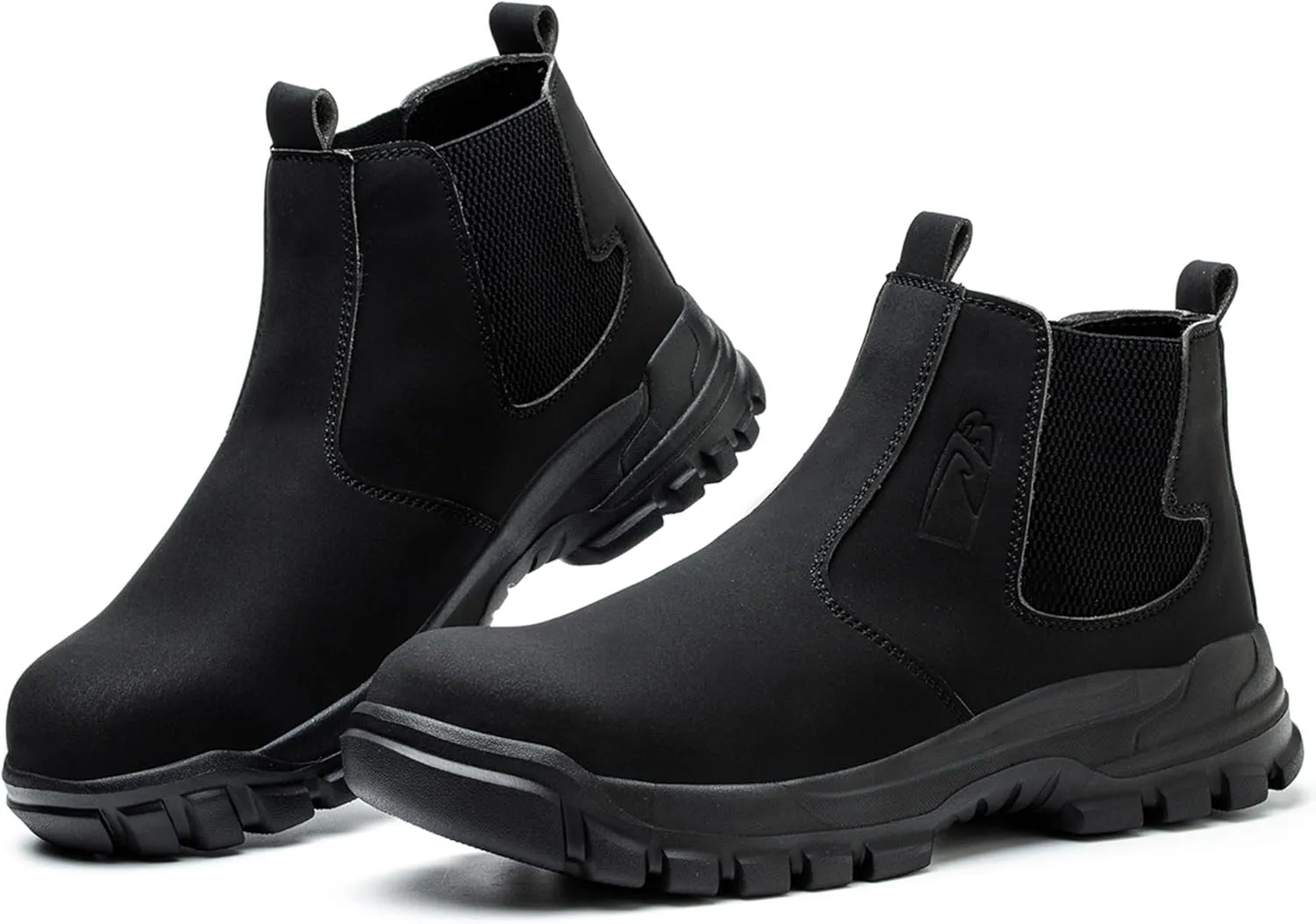 Steel Toe Slip on Work Boots for Men Industrial Construction Safety Work Shoes Lightweight Comfortable Indestructible Sneakers