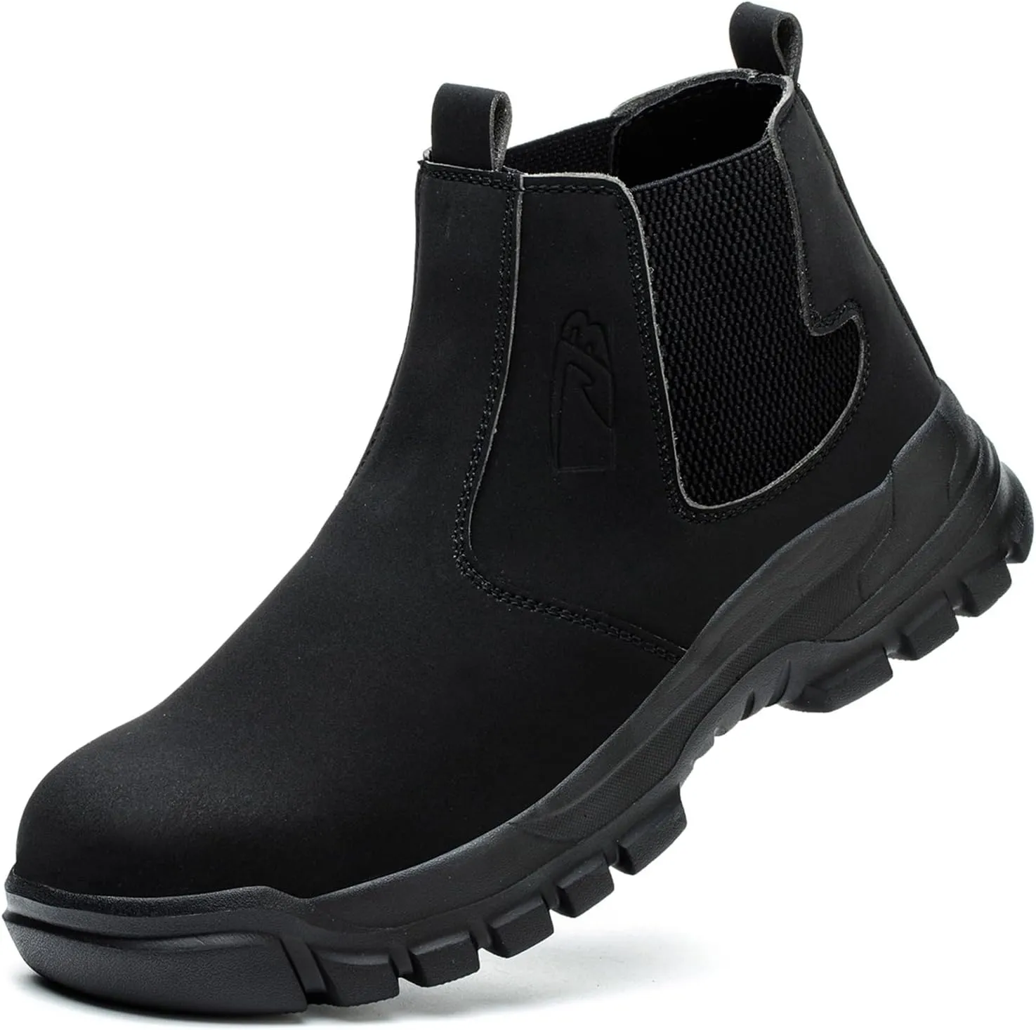 Steel Toe Slip on Work Boots for Men Industrial Construction Safety Work Shoes Lightweight Comfortable Indestructible Sneakers