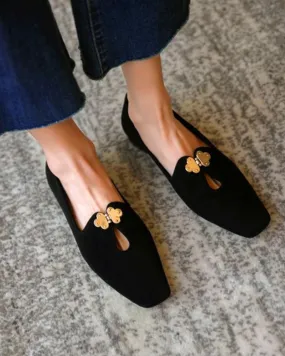 suede square toes loafers slip on