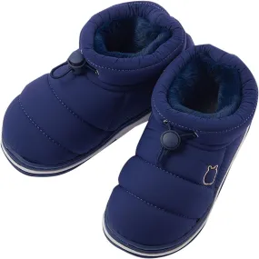 Toddler Baby Boys Girls Warm House Boots Kids Slippers Fuzzy  Lined Comfy Flat Bottom Indoor Bedroom Shoes