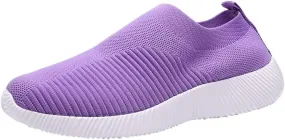 Walking Shoes Women Arch Support Slip On Sneakers Comfortable Mesh Orthopedic Shoes Outdoor Running Tennis Shoes