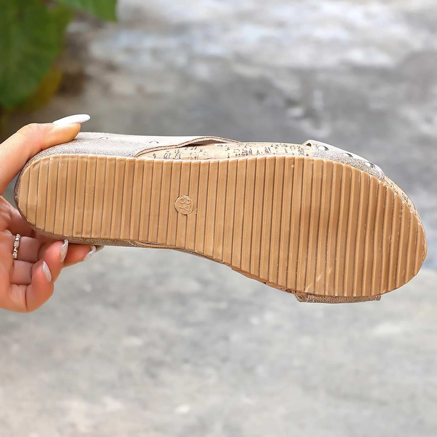 Wedge Sandals For Women Platform Sandals with Ankle Strap Open Toe Espadrilles Wedge Heels Sandal Dressy Casual Boho Summer Beach Sandal Ladies Wedges