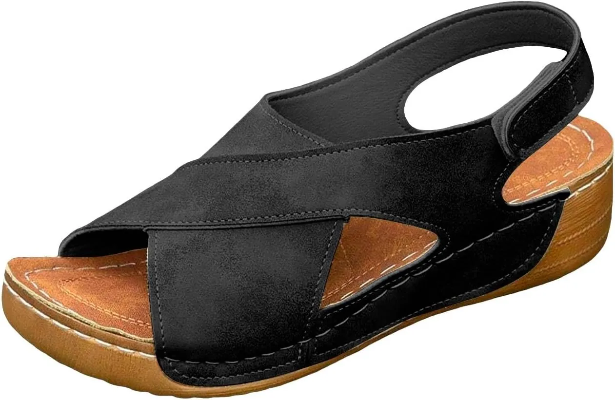 Wedges for Women Chunky Platform Heels Women's Ankle Strap Low Wedge Sandals Platform Sandals Short Heels for Women