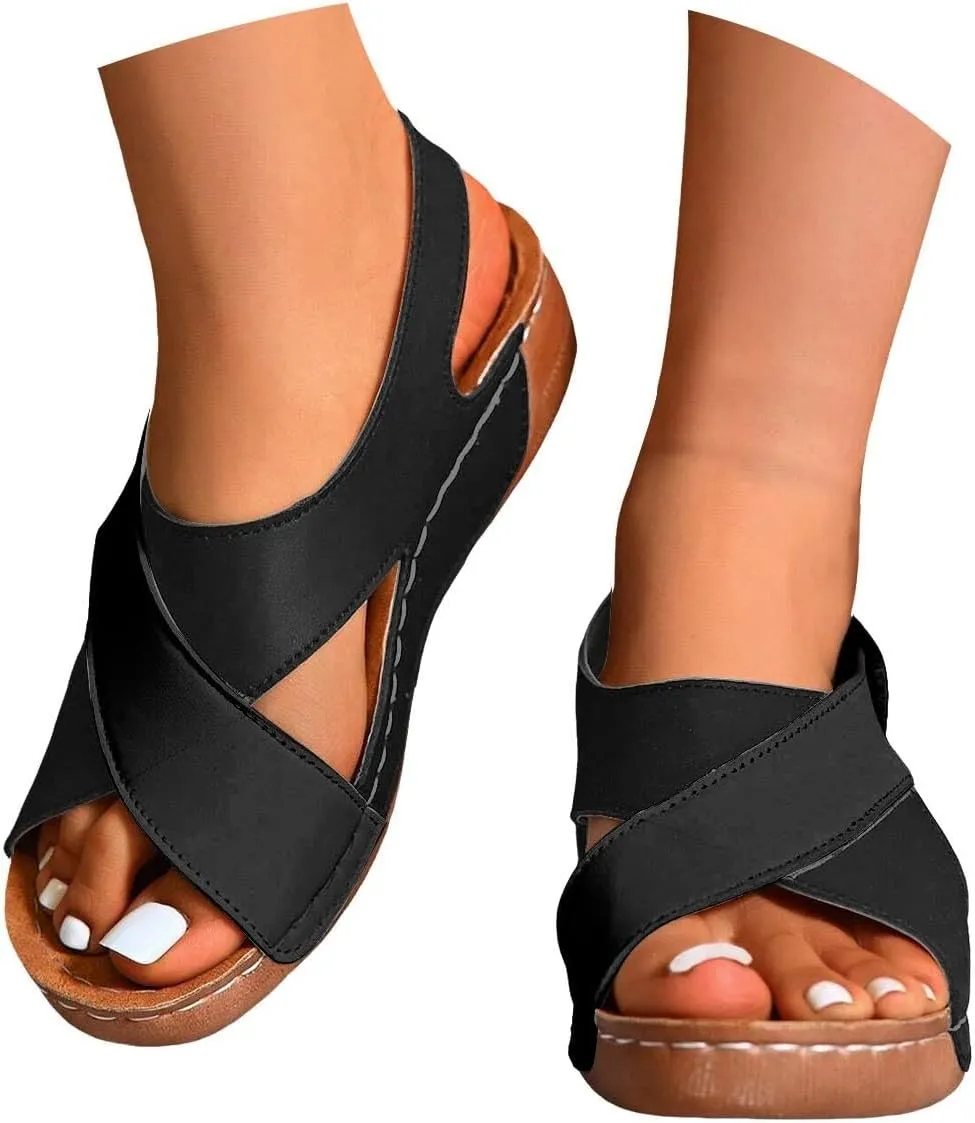 Wedges for Women Chunky Platform Heels Women's Ankle Strap Low Wedge Sandals Platform Sandals Short Heels for Women