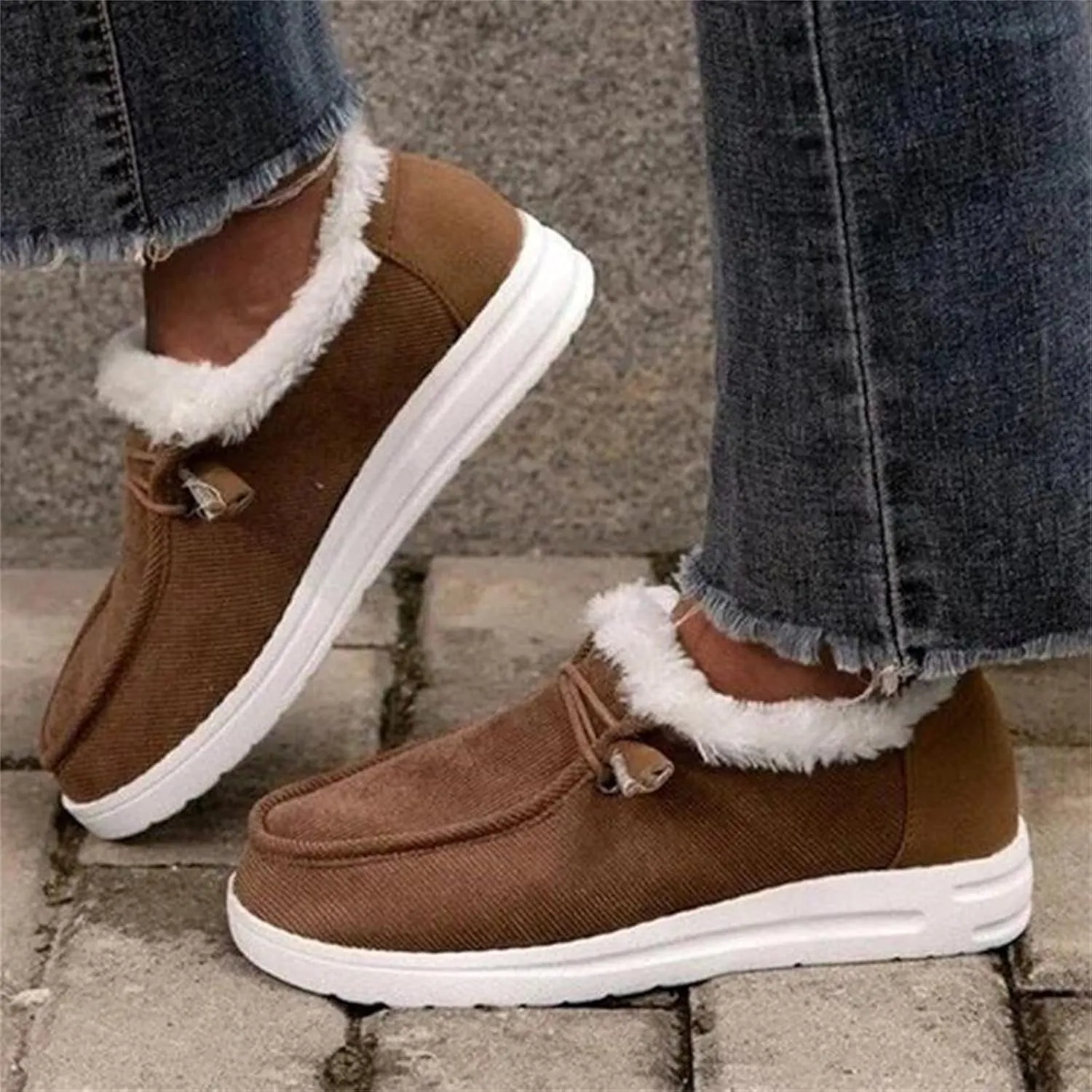 Winter Dress Boots For Women 2024 Warm Snow Fuzzy Ankle Booties Cute Silp On Comfortable Casual Fashion Loafers Shoes