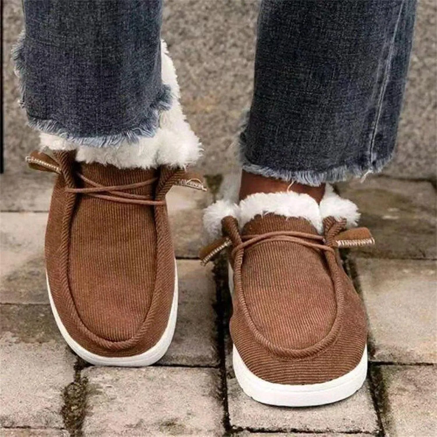 Winter Dress Boots For Women 2024 Warm Snow Fuzzy Ankle Booties Cute Silp On Comfortable Casual Fashion Loafers Shoes