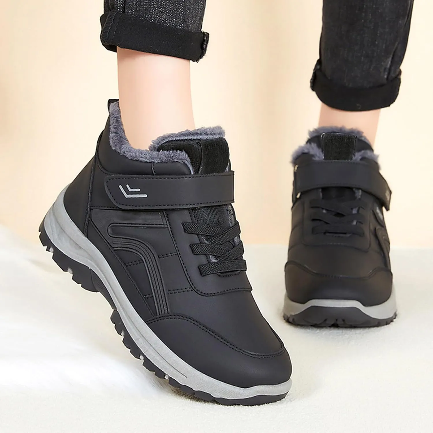 Womens Boots Winter Warm Adults Snow Boots Fall 2024 Womens Mens Snow Boots Winter Shoes Slip On Shoes Snow Women Running Shoes for Women Winter Booties Men